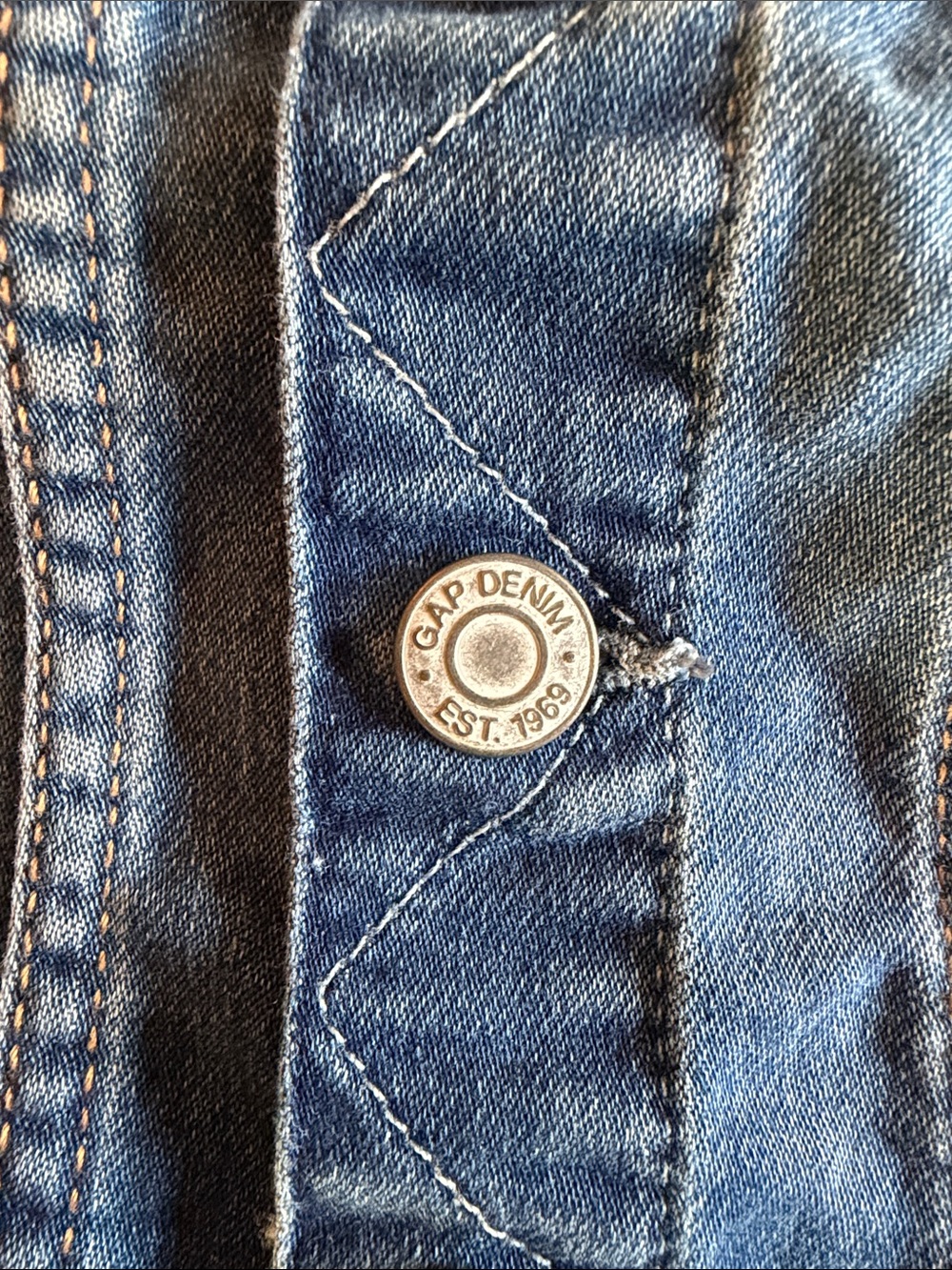 GAP Kids Blue Denim Jacket - Button Front with Chest Pockets - Picture 3 of 7